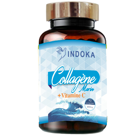 INDOKA Collagène Marin +VITAMINE C 90 gélules INDOKA Collagène Marin +VITAMINE C 90 gélules