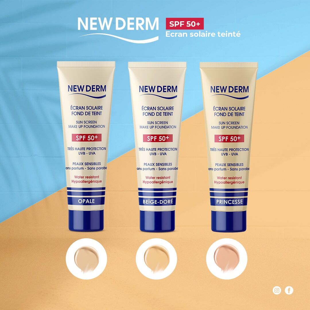 NEW DERM ECRAN SOLAIRE TEINTÉ SPF50+ NEW DERM ECRAN SOLAIRE TEINTÉ SPF50+