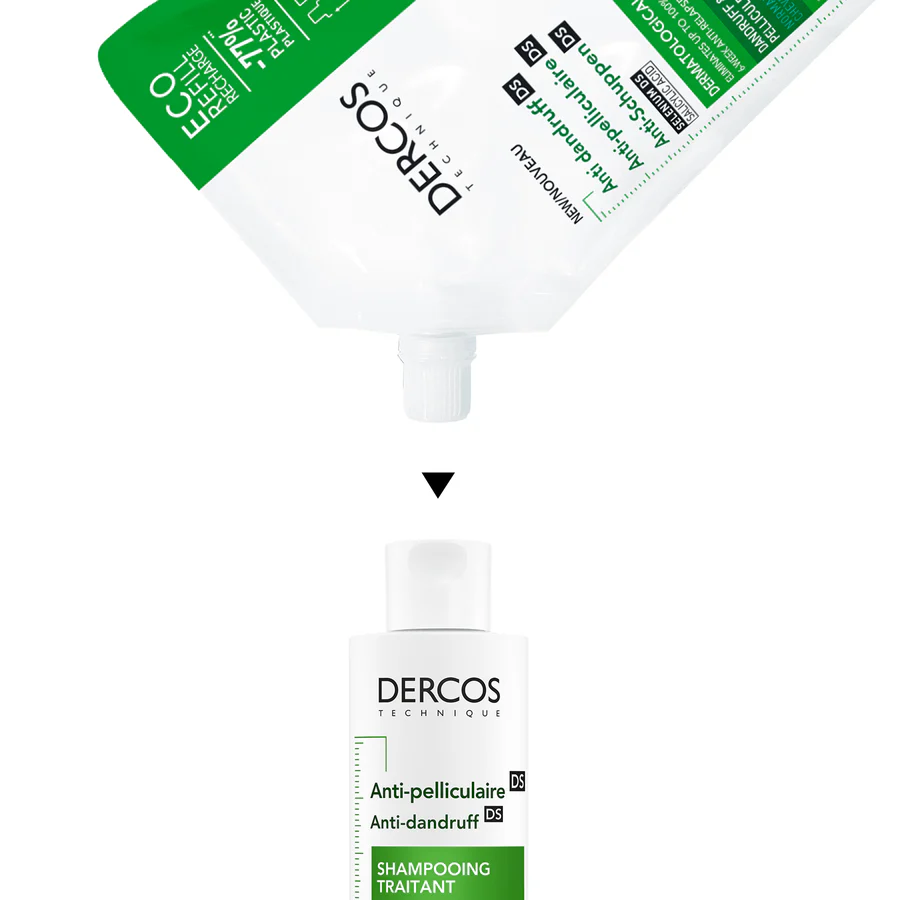 VICHY DERCOS ECO-RECHARGE SHAMPOOING ANTIPELLICULAIRE CHEVEUX NORMAUX À GRAS 390ml VICHY DERCOS ECO-RECHARGE SHAMPOOING ANTIPELLICULAIRE CHEVEUX NORMAUX À GRAS 390ml – Image 3