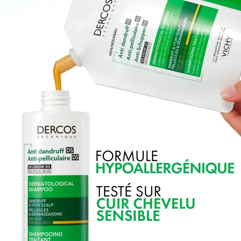 Vichy dercos technique eco-recharge shampooing antipelliculaire ds cheveux-secs-390ml Vichy dercos technique eco-recharge shampooing antipelliculaire ds cheveux-secs-390ml – Image 2