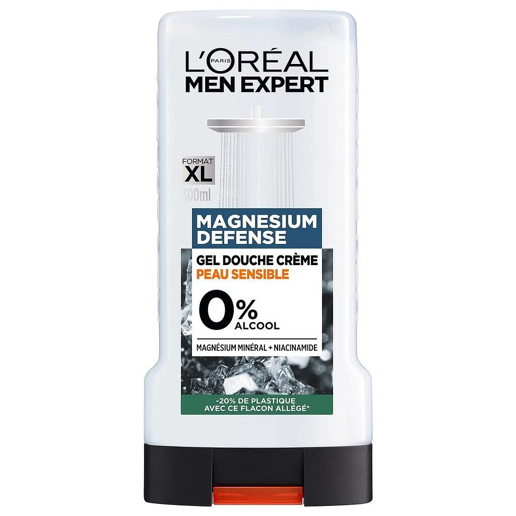 L’ORÉAL MEN EXPERT MAGNESIUM DEFENSE GEL DOUCHE CRÈME PEAU SENSIBLE 300ML L’ORÉAL MEN EXPERT MAGNESIUM DEFENSE GEL DOUCHE CRÈME PEAU SENSIBLE 300ML