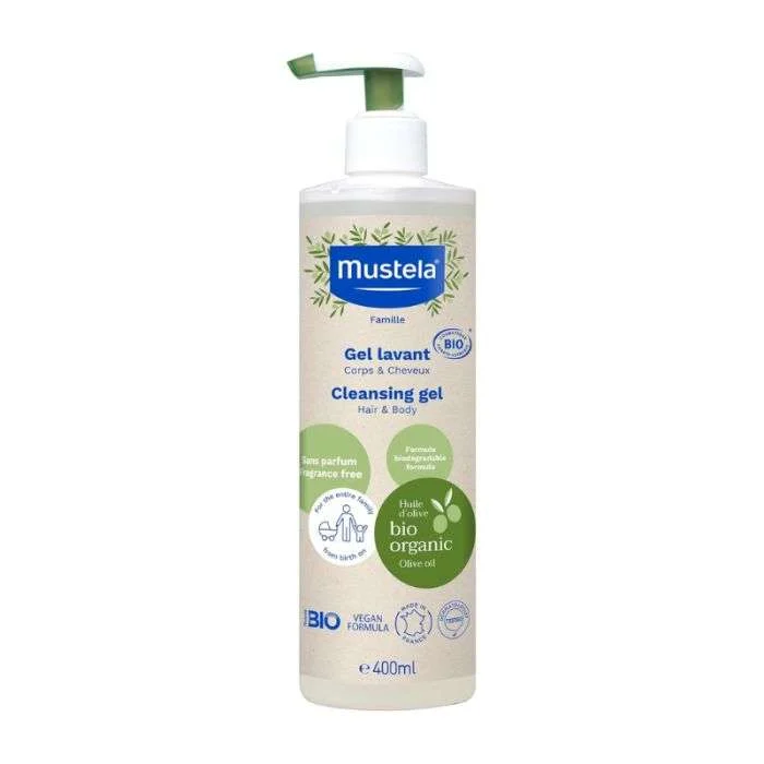 MUSTELA GEL LAVANT CORPS ET CHEVEUX 400 ML