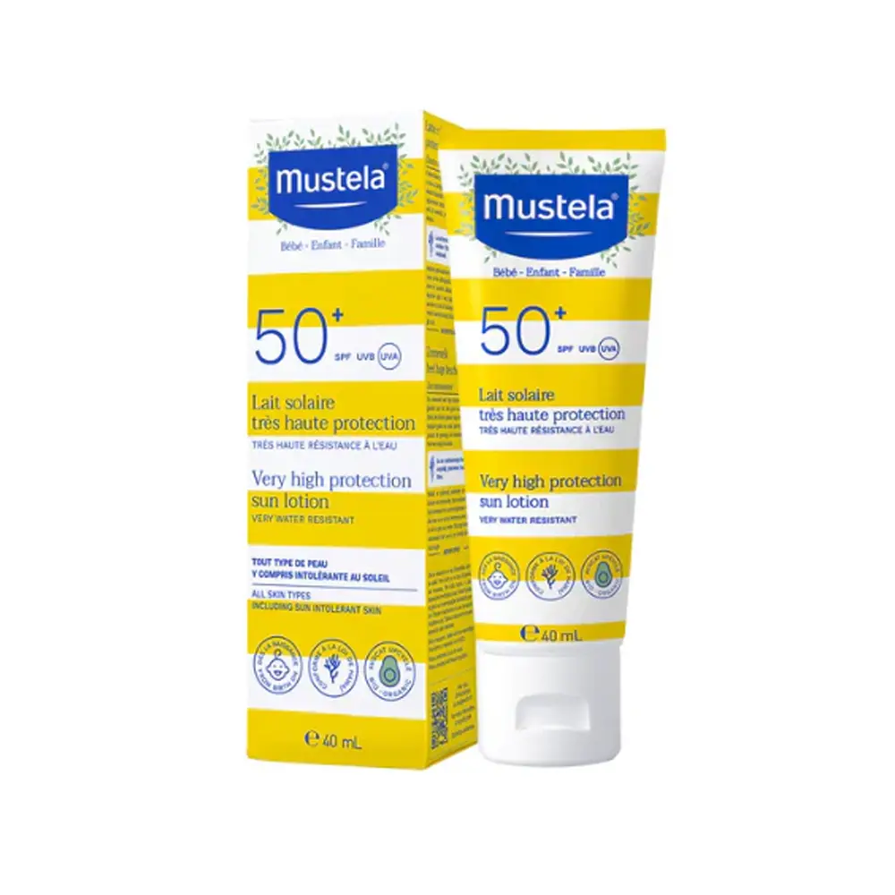 MUSTELA LAIT SOLAIRE SPF 50+ HAUTE PROTECTION 40 ML MUSTELA LAIT SOLAIRE SPF 50+ HAUTE PROTECTION 40 ML