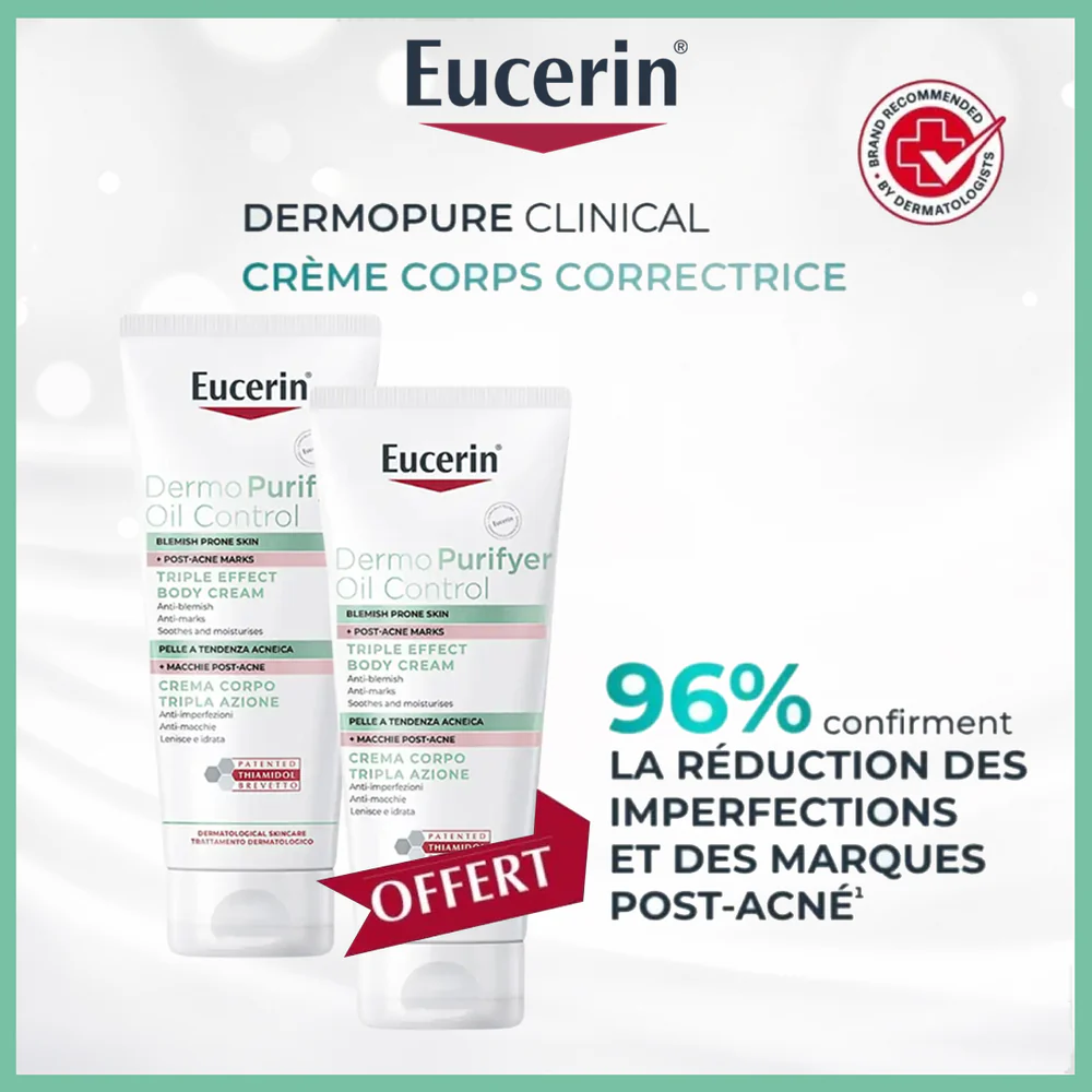 Eucerin dermopurifyer triple effect body cream 200ml = dermopurifyer body cream 200ml Offert Eucerin dermopurifyer triple effect body cream 200ml = dermopurifyer body cream 200ml Offert